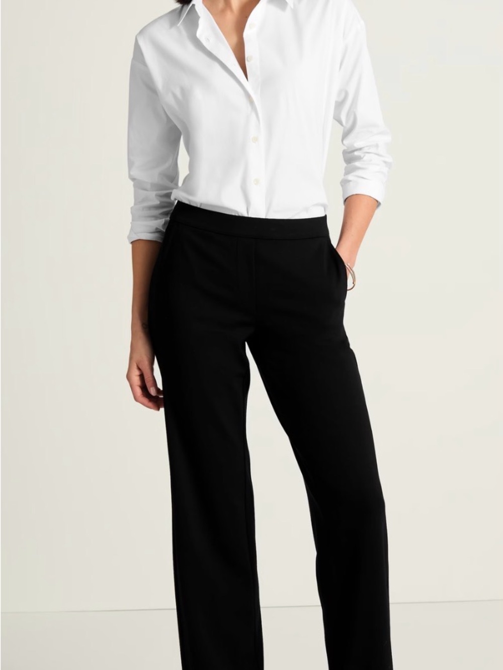 Classic Black Wide-Leg Women's Pants